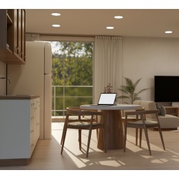 Светильник ДВО 1608 белый, круг LED 18Вт 6500 IP20 IEK