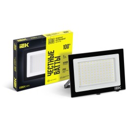 Прожектор СДО 06-100 светодиодный черный IP65 6500 K IEK