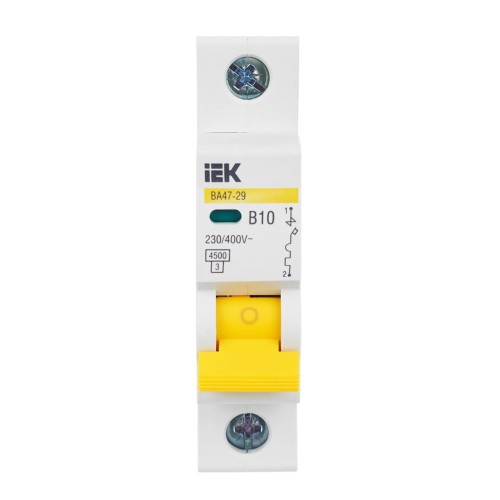 KARAT Автоматический выключатель ВА47-29 1P B 10А 4,5кА IEK