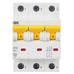 KARAT Автоматический выключатель ВА47-60M 3P C 10А 6кА IEK