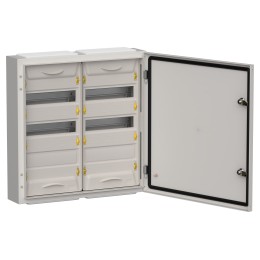 TITAN 5 Корпус металлический ЩРн-72 (2х36) 585х570х140мм IP54 серый (одна дверь) IEK