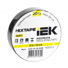MIXTAPE BASIC Изолента 0,13х15мм черная 20м IEK