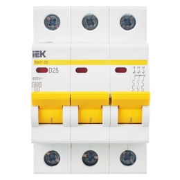 KARAT Автоматический выключатель ВА47-29 3P D 25А 4,5кА IEK