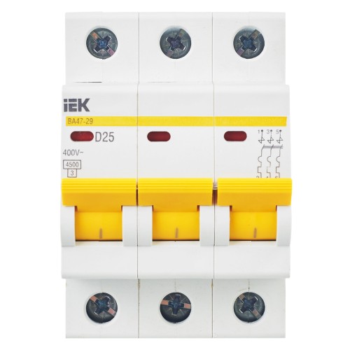 KARAT Автоматический выключатель ВА47-29 3P D 25А 4,5кА IEK