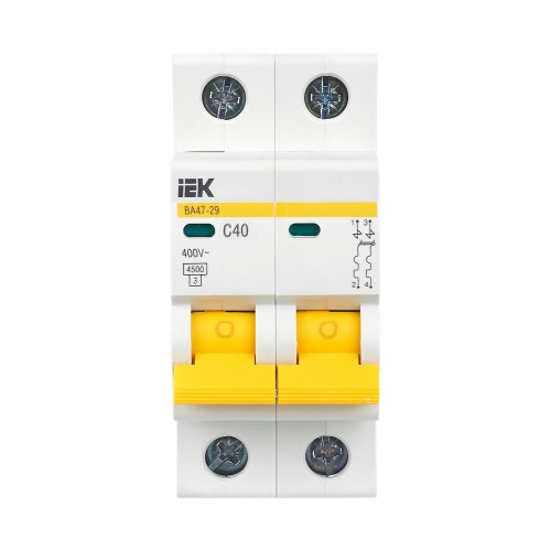 KARAT Автоматический выключатель ВА47-29 2P C 40А 4,5кА IEK