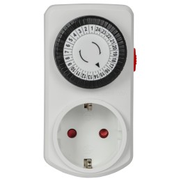 Розетка-таймер механический РТМ-1 30мин 24ч 48on/off 16А IP20 IEK