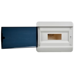 TEKFOR Корпус пластиковый ЩРН-П-12 IP41 черная прозрачная дверь IEK