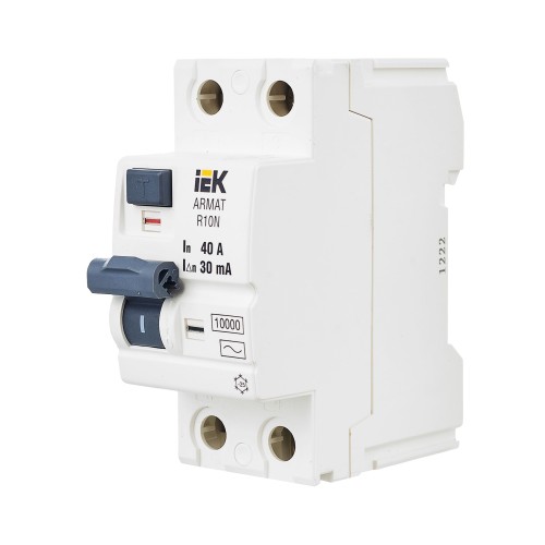 ARMAT Выключатель дифференциального тока R10N 2P 40А 30мА тип AC IEK