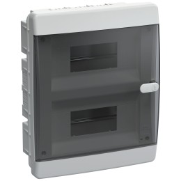 UNION Compact Корпус пластиковый ЩРВ-П-18 IP41 черная прозрачная дверь IEK