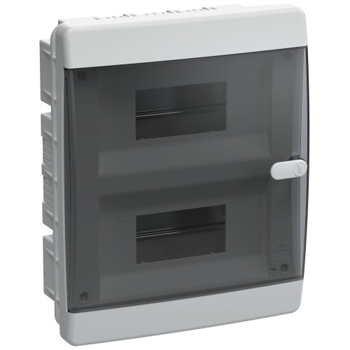 UNION Compact Корпус пластиковый ЩРВ-П-18 IP41 черная прозрачная дверь IEK