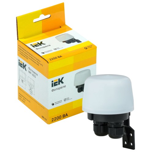 Фотореле ФР-603 2200ВА IP66 белый IEK