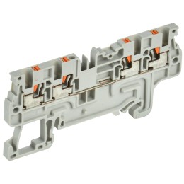 ARMAFIX Клемма пружин. Push-in CP-MC 4 вывода 1,5мм2 серая IEK