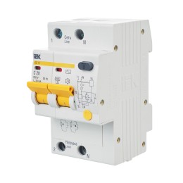 KARAT Дифференциальный автомат АД12 2P 20А 30мА тип AC IEK