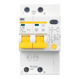 KARAT Дифференциальный автомат АД12 2P 40А 30мА тип AC IEK