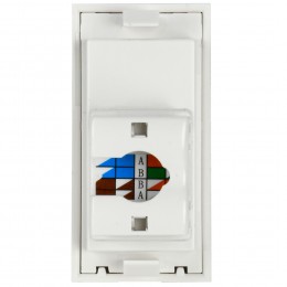 Розетка компьютерная РКИ-10-00-П RJ-45 UTP кат.5e (на 1 модуль) ПРАЙМЕР белая IEK