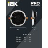 Светильник светодиодный ДВО 1803 PRO круг 30Вт 4000K IP40 белый IEK