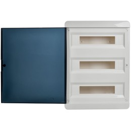 TEKFOR Корпус пластиковый ЩРВ-П-54 IP41 черная прозрачная дверь IEK
