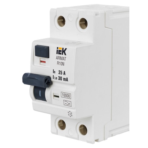 ARMAT Выключатель дифференциального тока R10N 2P 25А 30мА тип A IEK
