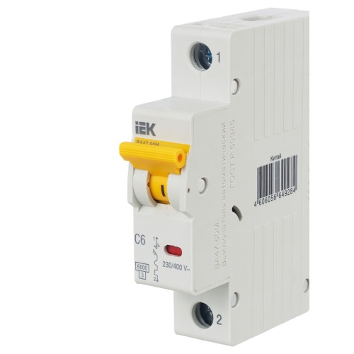 KARAT Автоматический выключатель ВА47-60M 1P C 6А 6кА IEK
