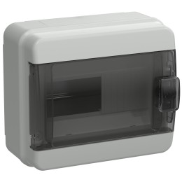 TEKFOR Корпус пластиковый КМПн-8 IP65 черная прозрачная дверь