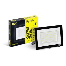 Прожектор СДО 06-70 светодиодный черный IP65 6500 K IEK