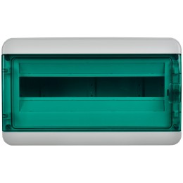 TEKFOR Корпус пластиковый КМПн-18 IP65 зеленая прозрачная дверь