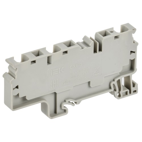 ARMAFIX Клемма пружинная CX6-3 6мм2 трехконтактная серая IEK