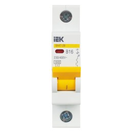 KARAT Автоматический выключатель ВА47-29 1P B 16А 4,5кА IEK