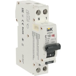 ARMAT Автоматический выключатель дифференциального тока B06S 1P+NP C10 30мА тип AC (18мм) IEK