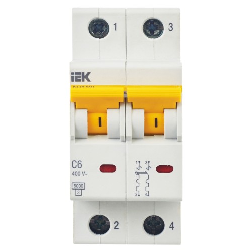 KARAT Автоматический выключатель ВА47-60M 2P C 6А 6кА IEK
