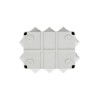 Коробка распаячная КМ41242 для открытой проводки безгалогенная (HF) 150х110х70мм IP55 10 гермовводов серая IEK