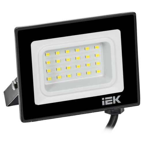 Прожектор СДО 06-20 светодиодный черный IP65 6500 K IEK
