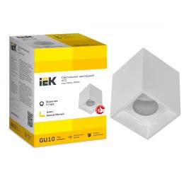Светильник 4112 накладной потолочный под лампу GU10 белый пластик IEK