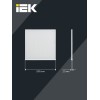 Панель светодиодная ДВО 6575 595х595мм 40Вт 4000К равномерная засветка опал IEK
