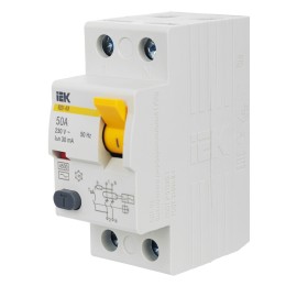 Выключатель дифференциальный (УЗО) ВД1-63 2Р 50А 30мА IEK
