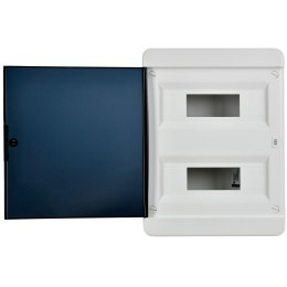 TEKFOR Корпус пластиковый ЩРВ-П-24 IP41 черная прозрачная дверь IEK