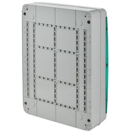 TEKFOR Корпус пластиковый КМПн-54 IP65 зеленая прозрачная дверь