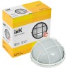 Светильник НПП1102 круг с решеткой 100Вт IP54 белый IEK