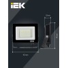 Прожектор СДО 06-20 светодиодный черный IP65 6500 K IEK