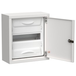 TITAN 5 Корпус металлический ЩРн-12 (1х12) 335х310х140мм IP31 белый (одна дверь) IEK
