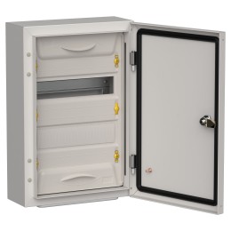 TITAN 5 Корпус металлический ЩРн-24 (1х24) 460х310х140мм IP54 серый (одна дверь) IEK