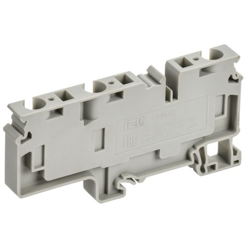 ARMAFIX Клемма пружинная CX10-3 10мм2 трехконтактная серая IEK
