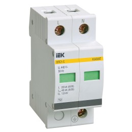 KARAT Ограничитель импульсного перенапряжения ОПС1-C 2P In=20кА Un=400В Im=40кА IEK