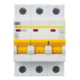 KARAT Автоматический выключатель ВА47-29 3P B 10А 4,5кА IEK