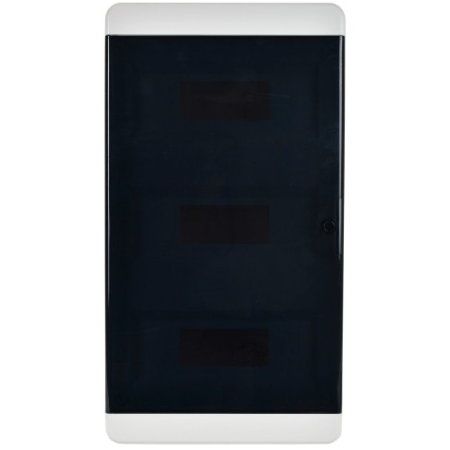 TEKFOR Корпус пластиковый ЩРВ-П-36 IP41 черная прозрачная дверь IEK