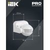 Датчик движения ДД-009 1100Вт 180град 12м IP44 белый IEK