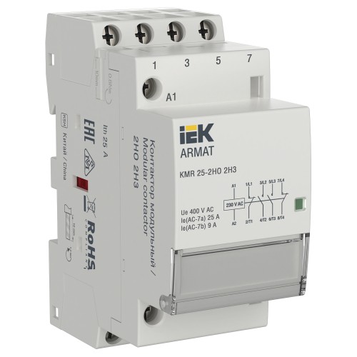 Контактор модульный KMR 25А 230В AC 2НО 2НЗ