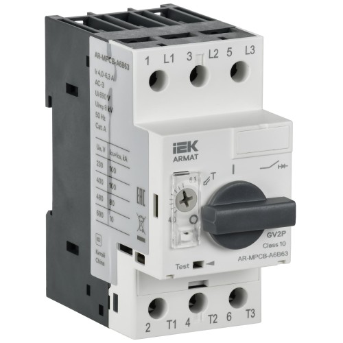 ARMAT Автоматический выключатель защиты двигателя A6 GV2P 4-6,3А IEK