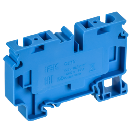 ARMAFIX Клемма пружинная CX10 BU 10мм2 проходная синяя IEK
