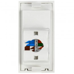 Розетка компьютерная РКИ-10-00-П RJ-45 UTP кат.5e (на 1 модуль) ПРАЙМЕР белая IEK